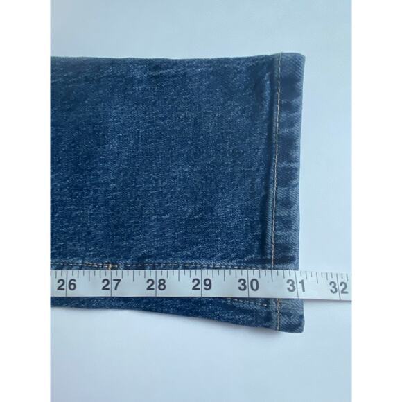 Zara High Waist Split Leg Hem Skinny Blue Denim Jeans Women's Size 2 - Picture 9 of 10